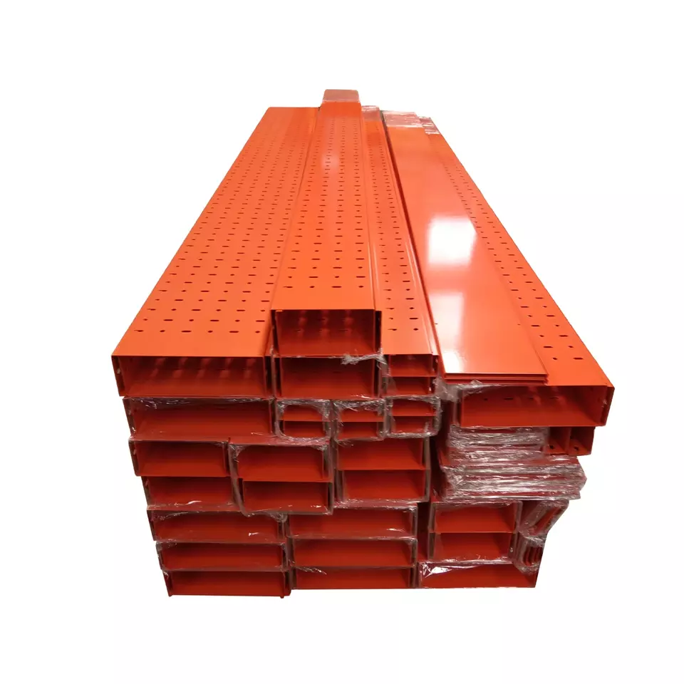 Cable Trays custom Size Perforated Supporting System Mild steel Stainless steel 304 316 316L pre galvanized powder coat