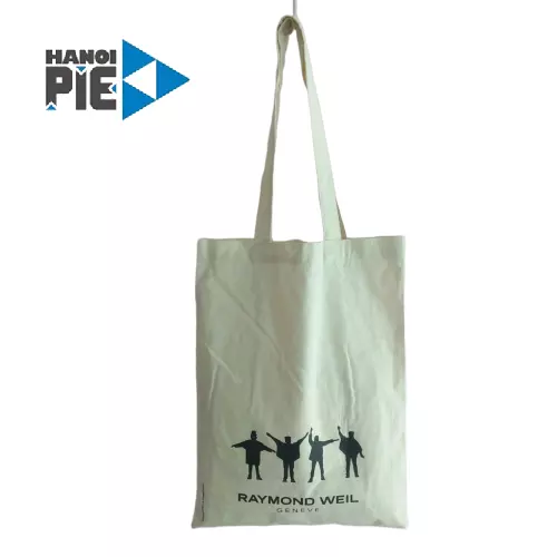 HanoiPie Eco Friendly Cotton Shopping Canvas Bag with Custom Printed Logo