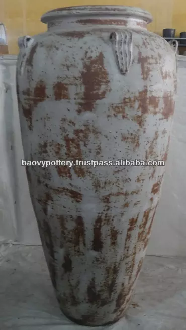 Viet Nam Rustic glazed Outdoor Pots, Tall and Round Pots