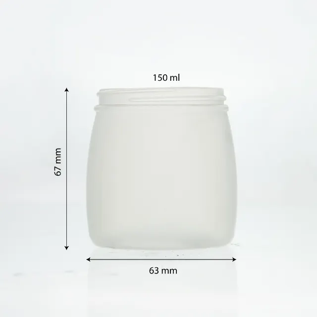 150ml HDPE plastic Yogurt Jar clear white HDPE plastic jar with cap