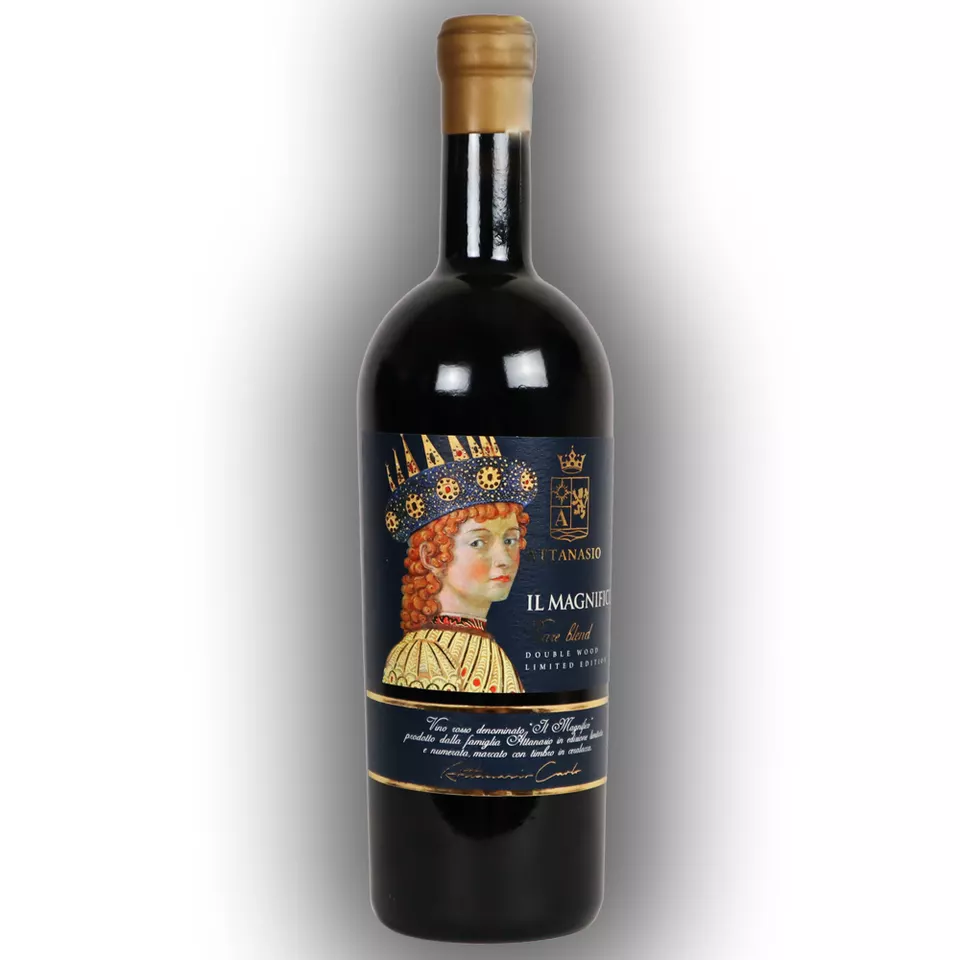 Beverages Taste Delicious Aroma Black Cherries Dry Dinning Use Italian Attanasio Il Magnifrico Limited Edition Wine from Italy