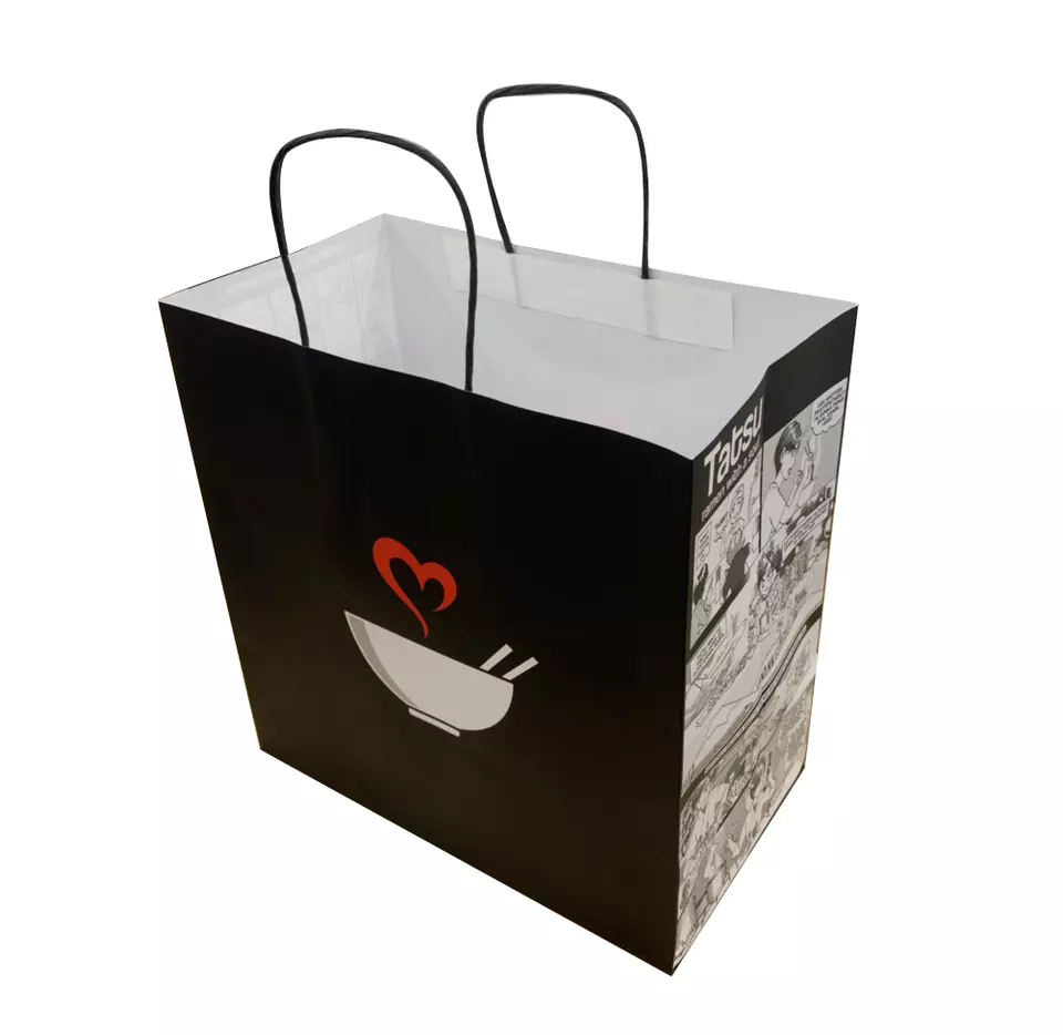 Wholesale Vietnam high quality kraft gift brown paper shopping bag with twisted handle with your own logo in stock