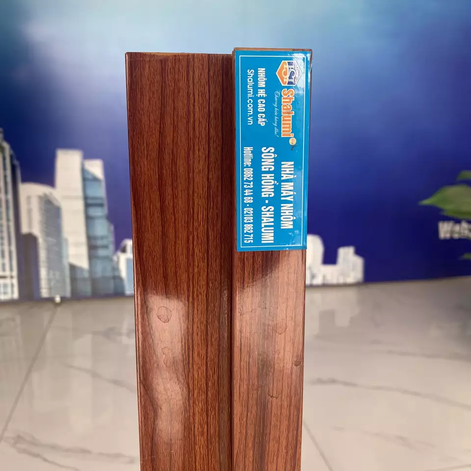 Shalumi High quality wood grain profiled aluminum profil disney plus t slot aluminum profile