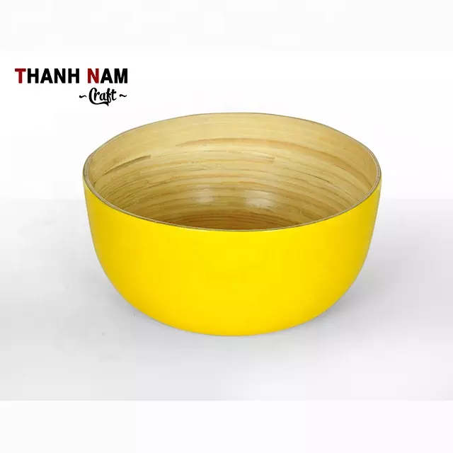 Salad Bowl Bowl in 2020 High Quality Big Spun Bamboo Cheapest and Best Selling Bamboo Wood Handicraft Customized Packing Support