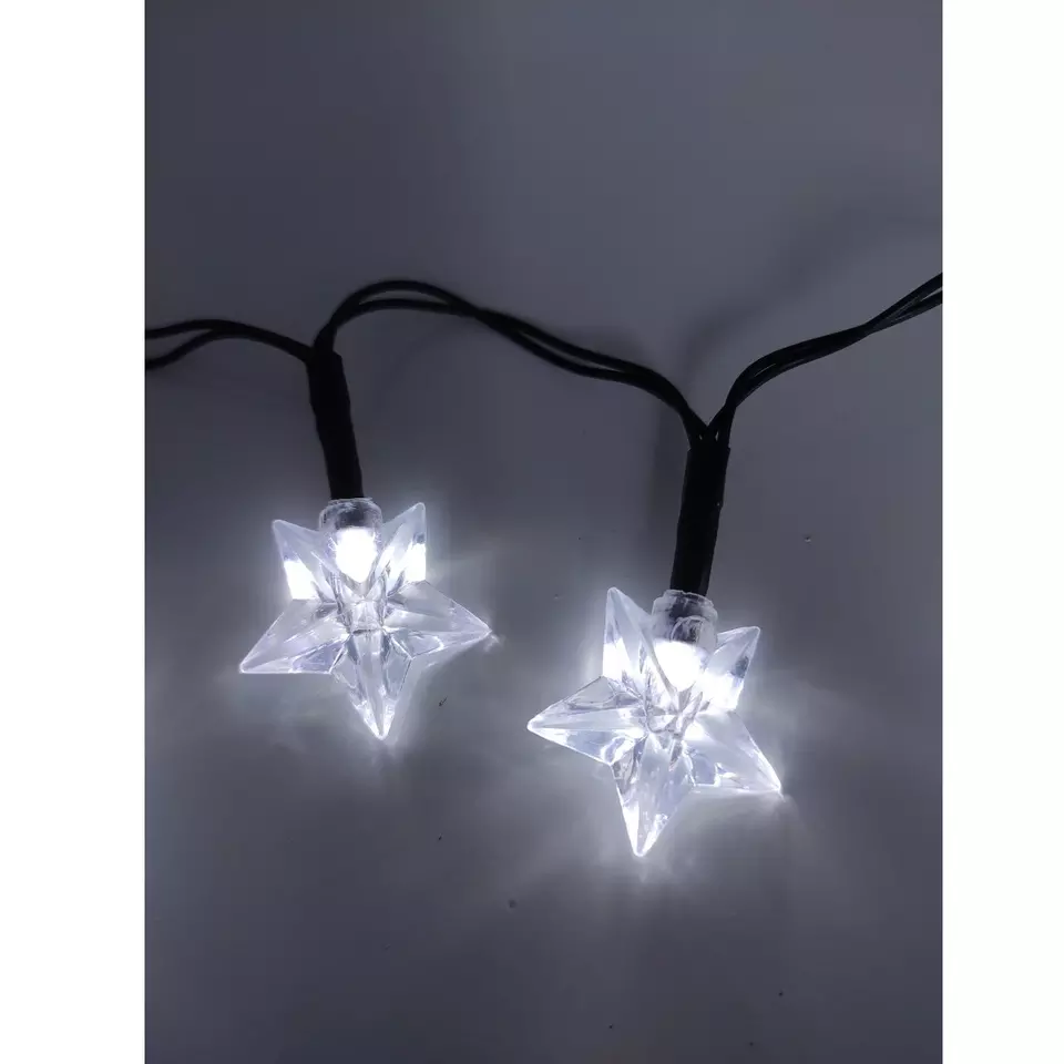 Best Choice LED Christmas Star PVC String Light With Multilcolor Battery Operated For Indoor Home Lights Decoration