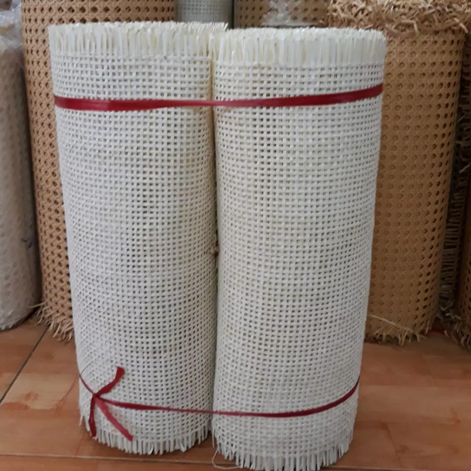 Bleached Natural Rattn Cane Square Webbing for DIY Projects and Furniture Repair- Highest quality in Vietnam
