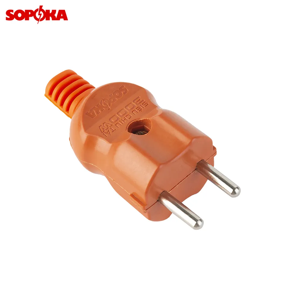 New Model High Power Load 3000W Plug 2 Pins 5mm Connector 2 Years Safety Heat Resistance Fire Retardant With Factory Price