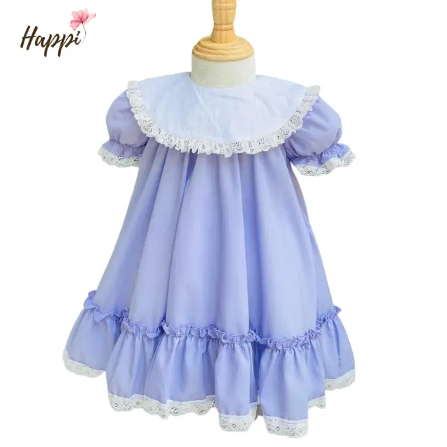 Handmade Heirloom Blue Baby Girl Prince Dress