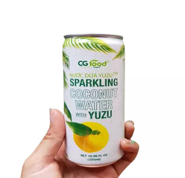 Sparkling Coconut water with Yuzu 330ml Canned Manufacturer Original Coconut Water Best Price For Sale