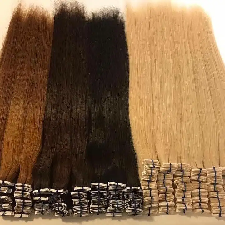 Virgin Human Hair in Tape Style with All Color/ Best Quality/ Best price/ Fast Shipping