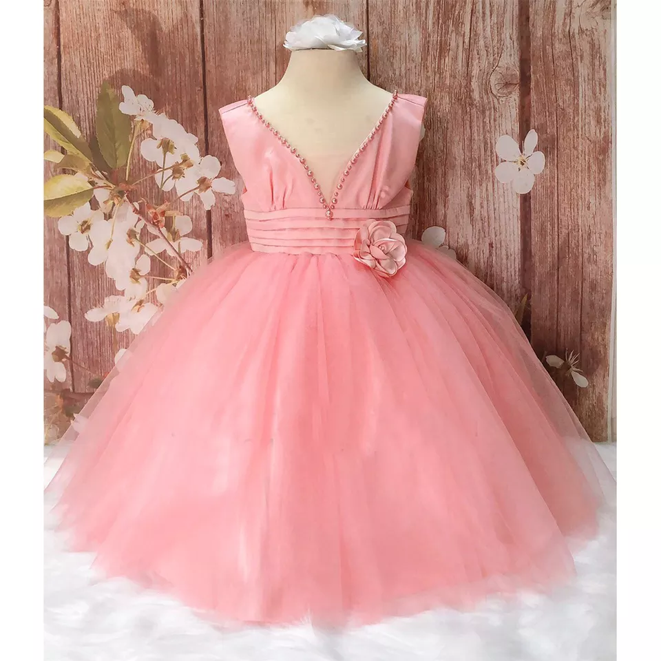 Summer Lace Dress Baby Girl Bow Princess Dress Birthday Party dress