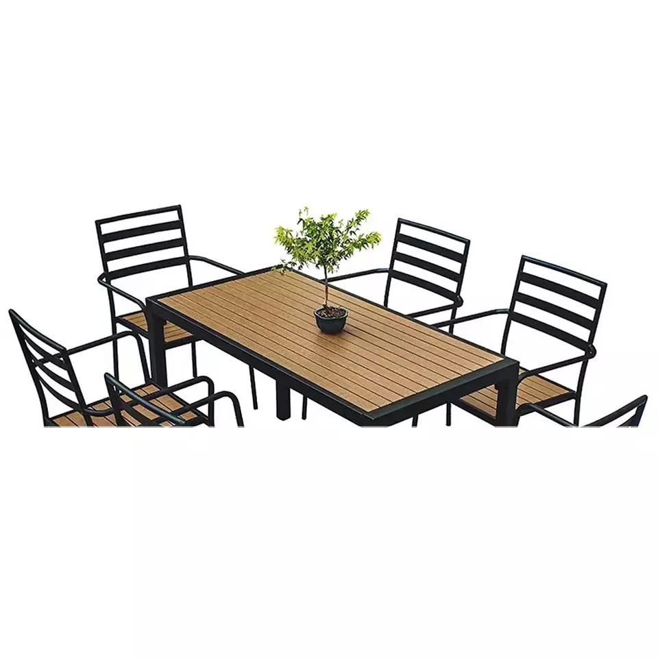 Customized Unique Design Furniture Good Finishing Adjustable Diner Wooden Chair Table Set Dining Room Sets From Vietnam Factory