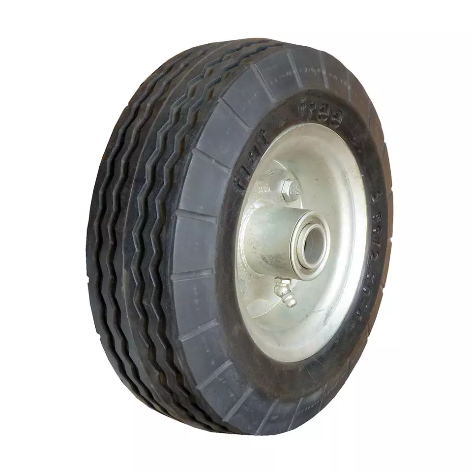 Made in Vietnam 8in Flat Free Heavy Duty Solid Rubber Replacement Utility Tire Wheel for casters hand trucks trolleys dollies