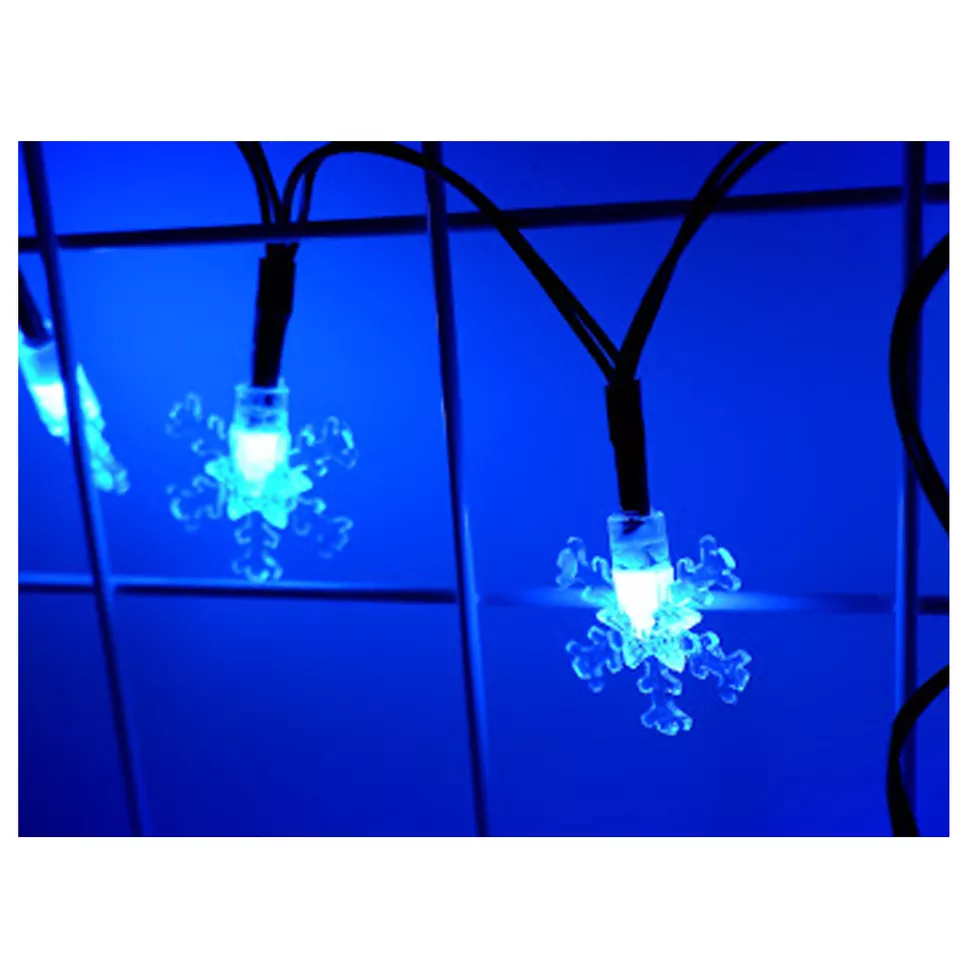 1M 10 LED Christmas Snowflake Multilcolor Battery Operated PVC String Light Indoor Home Decor