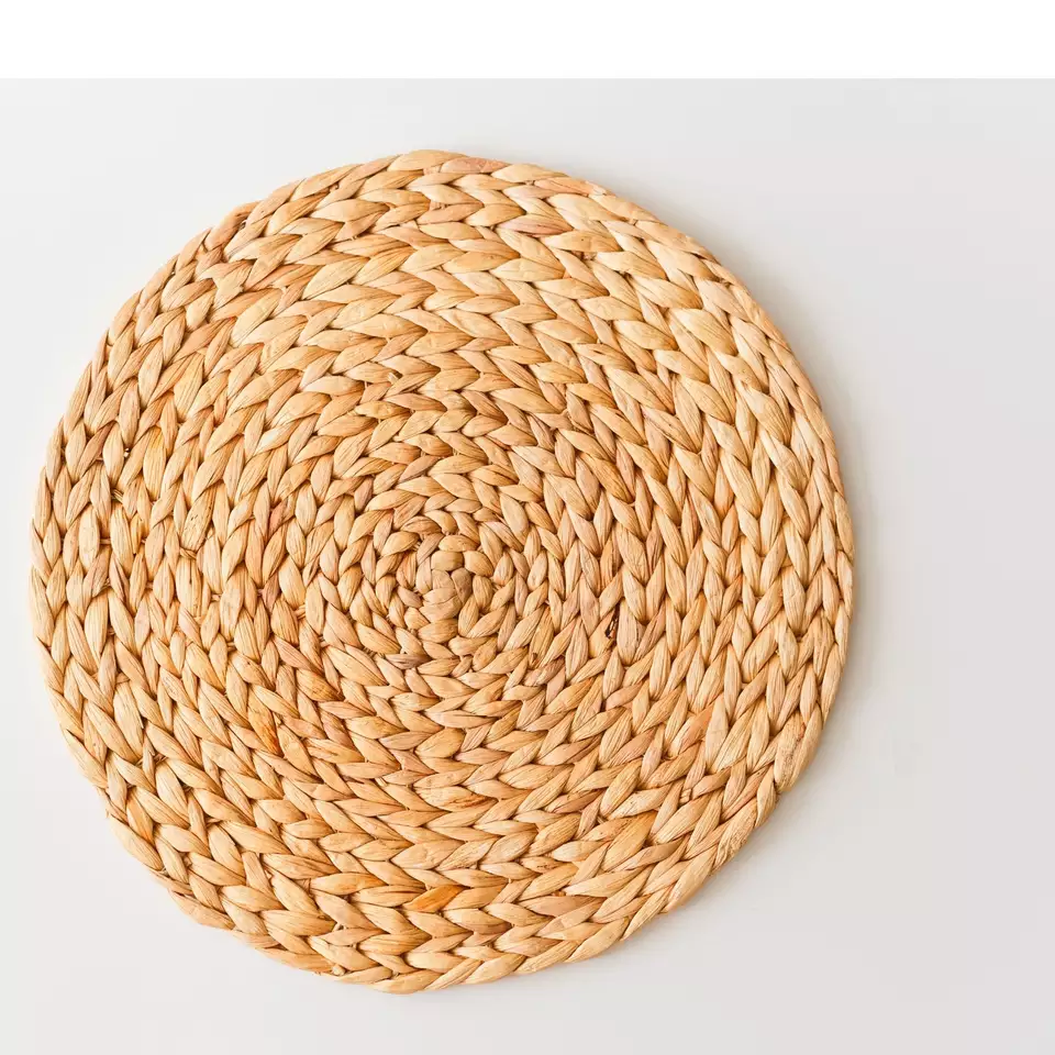 Safety Daily Meal Decoration Durable Serveware Natural Material with No Colorants Water Hyacinth Placemats