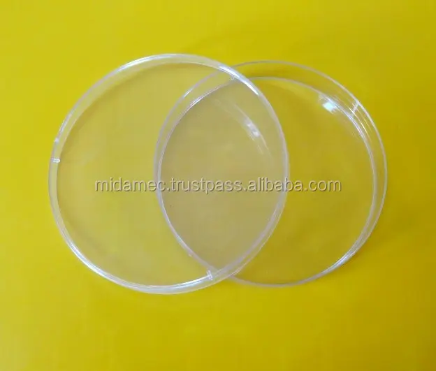 Disposable crystal polystyrene petri dish