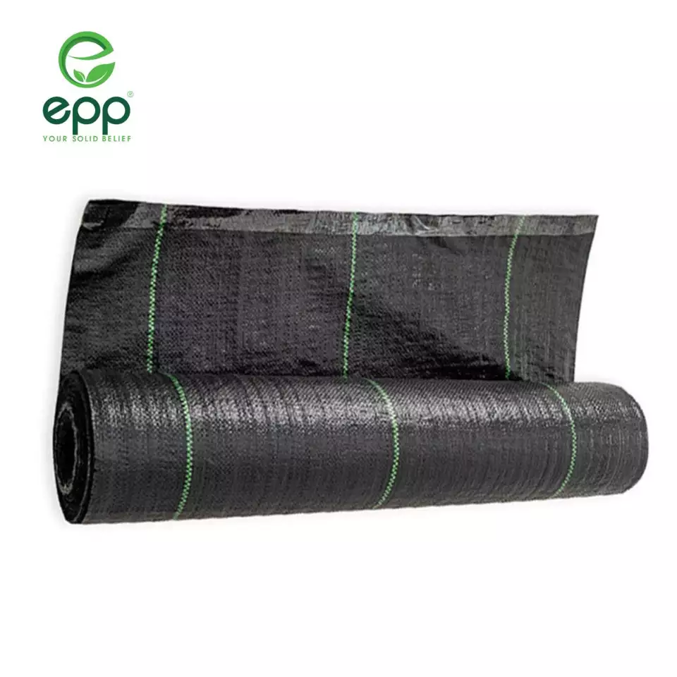 EPP Vietnam Anti UV Garden Mat Weed Control Cloth Ground Cover Landscape Fabric black PP woven Weed Barrier Mat