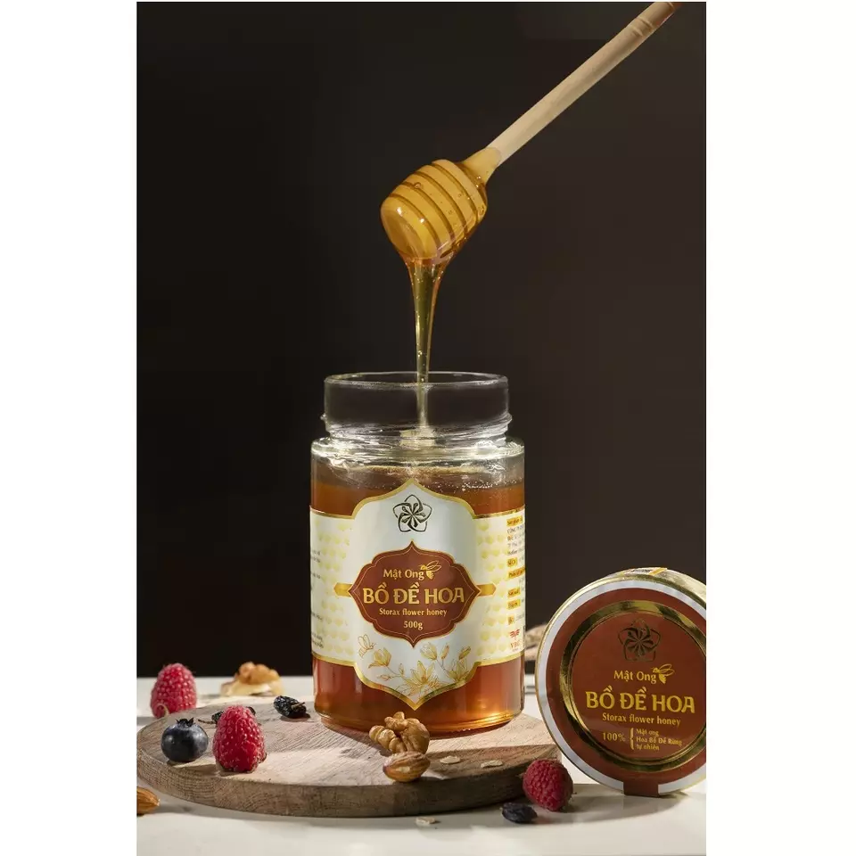 Cheap Price Storax Flower 100% Purity ISO Certificate Luxury Honey Bottle Glass from Vietnam Brand