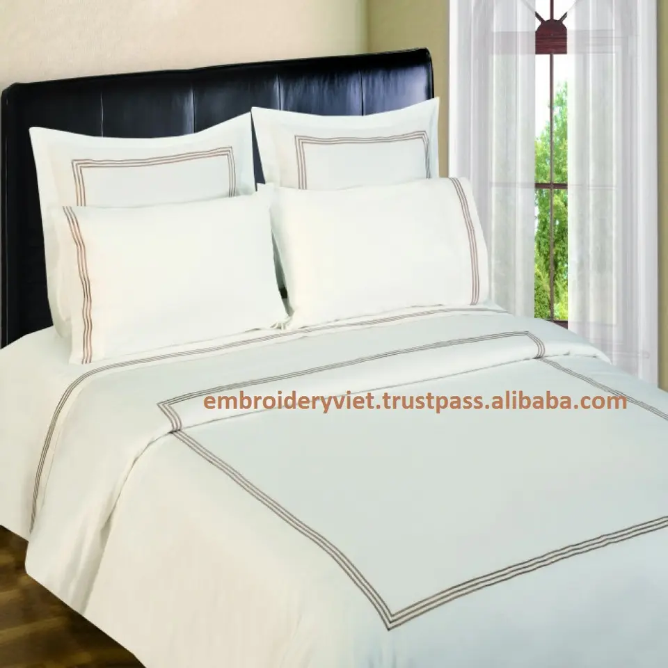 Commercial Hotel Bed Linen 100% Cotton,5 Star Luxury Linen Bed Sheets,Bed Sheet For Hotel