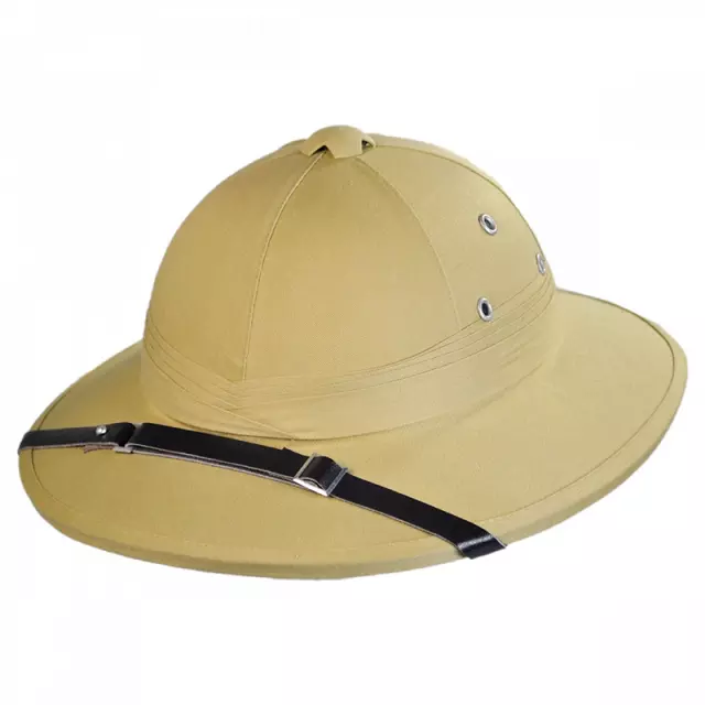 Style fashionable mens accessories French Pith Helmet from Vietnam designed PE bag packaging Khaki color