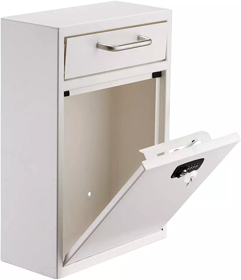 Ultimate Drop Box Wall-Mounted Mailbox - Hanging Secured Postbox - Durable Spacious Key or Combination Lock Box Perfect