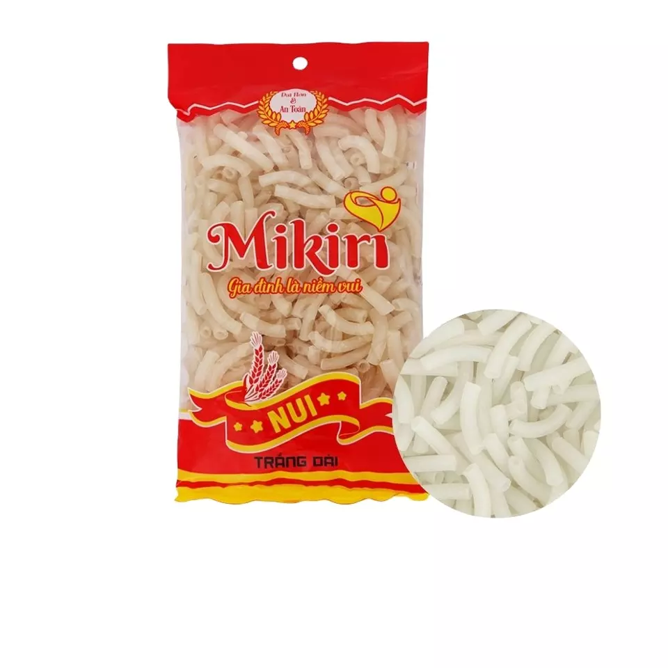 White Macaroni (Long Stalks)Tubular Shape Features Wheat flour, rice flour Primary Ingredient Cooking Time10-12 minutes 12 Month