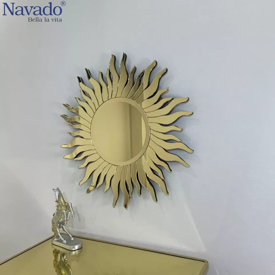 Luxury Design Creative Home Multi-color Gold Wall Mirror Irregular Shape