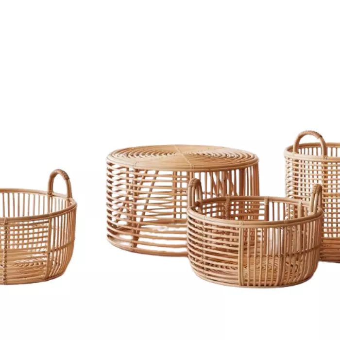 Rattan Decorative Wicker Baskets High Quality Made In Vietnam 100% Handmade Customized Cheap