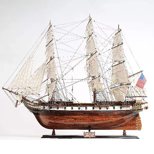 Wooden handicraft USS Constellation XL 150cm fully assembled display ship model nautical decor for home and office decoration