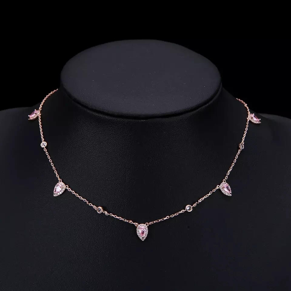 New Style 18K Custoned Gold Plated Zircon Necklace Fine Jewelry Party Wedding Woman Necklaces