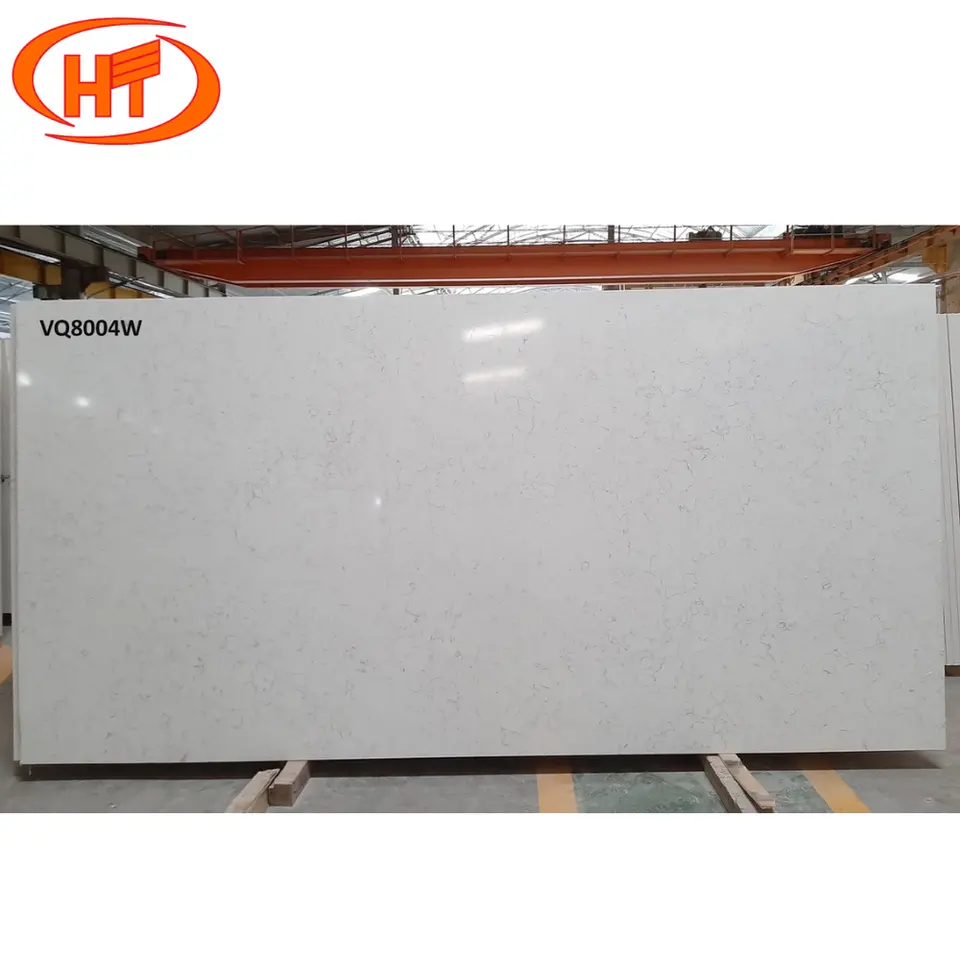 Carrara Bianco- grey veining 8004W Vietnam Stone Quartz Vietnam Crystal modern style best quality