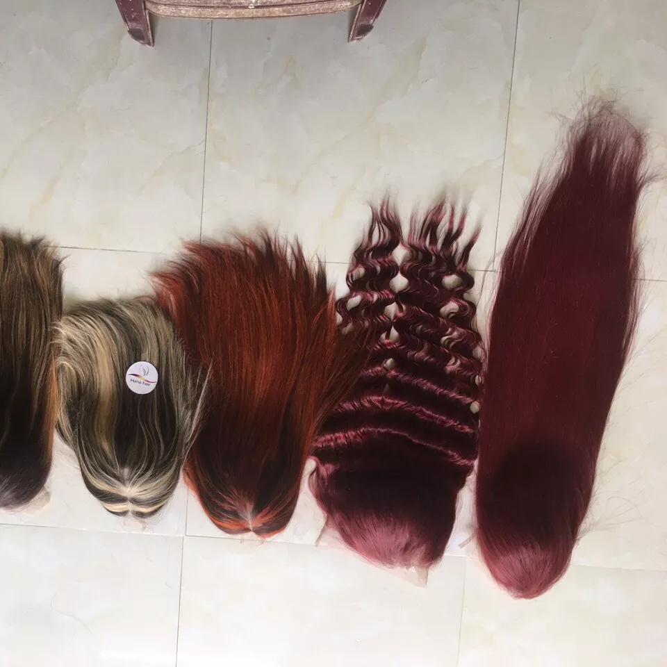 Weft Hair Extensions Hot Sale 100% Virgin Human Hair Vietnamese Colorful Hair