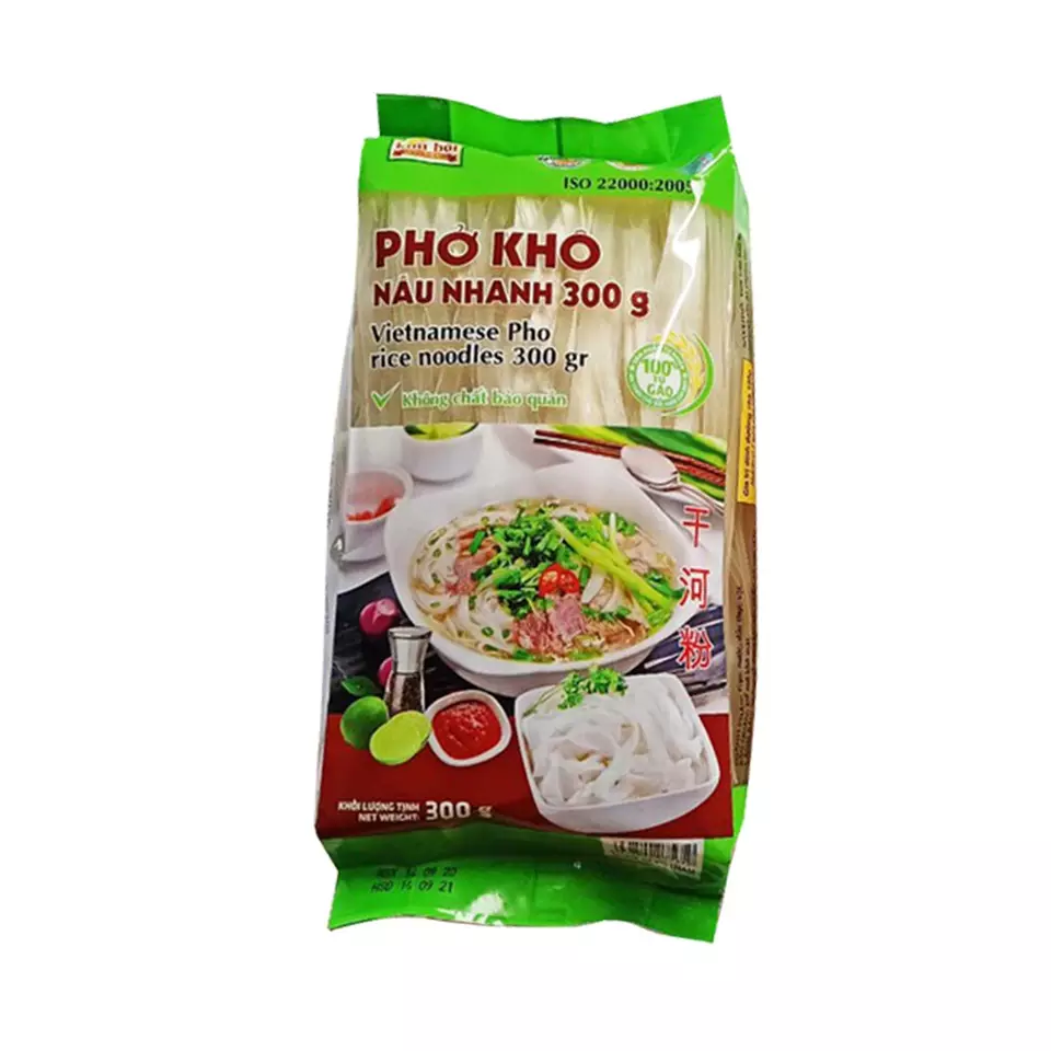 Single Package Packaging P/A, P/E Instant Pho Rice Noodles Quality No Fried Brewing Convenient Hot and Rice Noodles