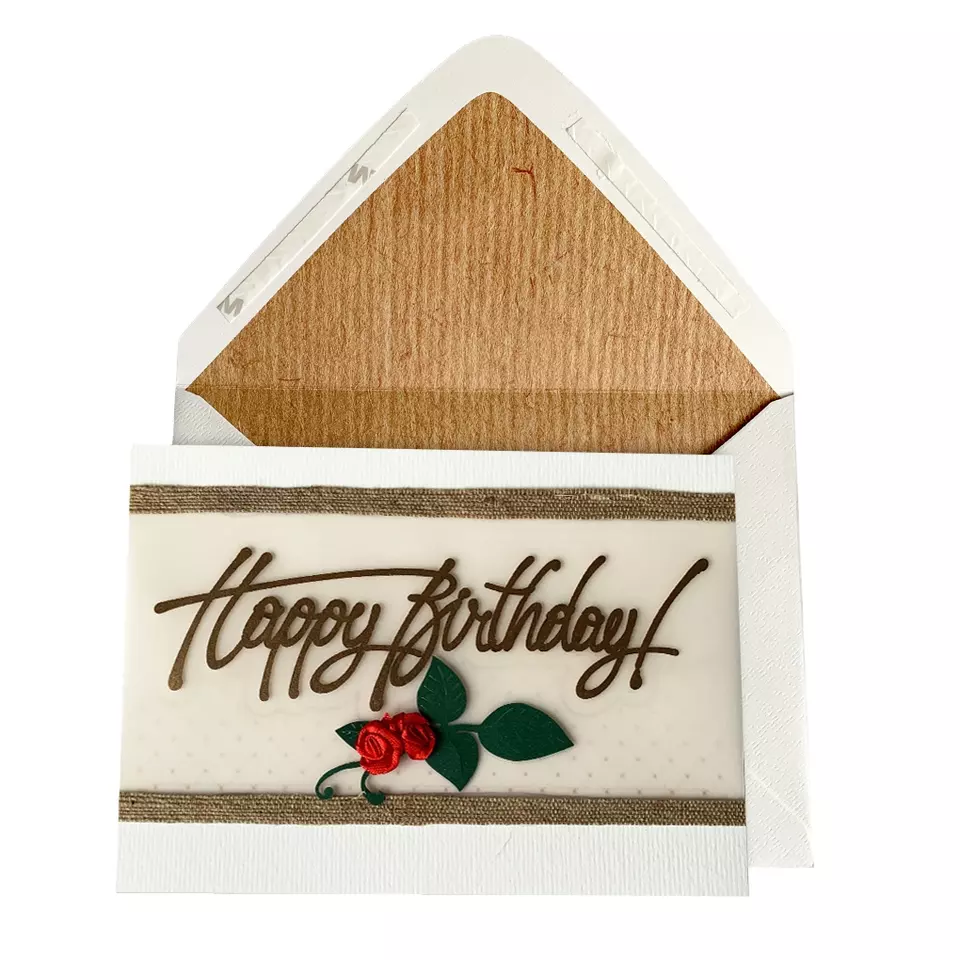 Handmade Birthday card HGR-7001, 3D Handmade Paper Greeting Cards, Wholesale Vietnam Everyday Card,