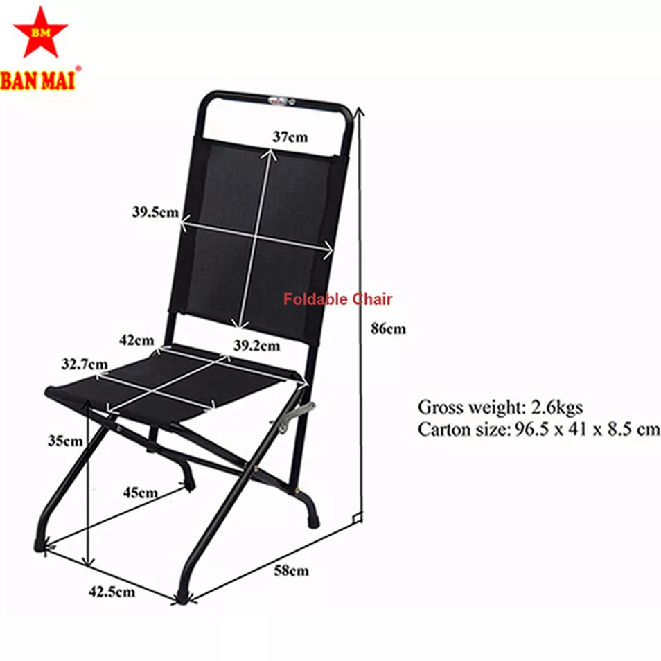 High Quality Durable And Strong Frame Portable Folding Camping Chairs In Bulk