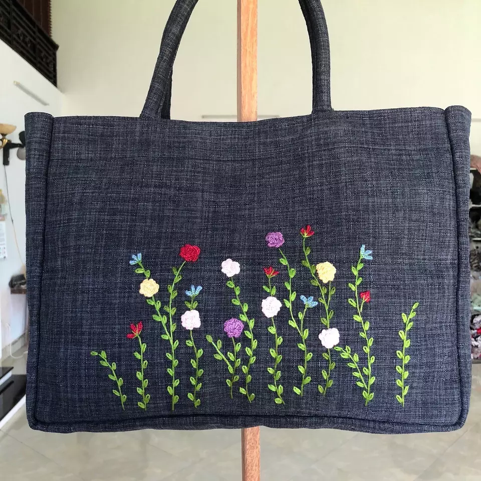 Natural recycled shopping cotton bag &Custom canvas tote bag made in Vietnam 2022
