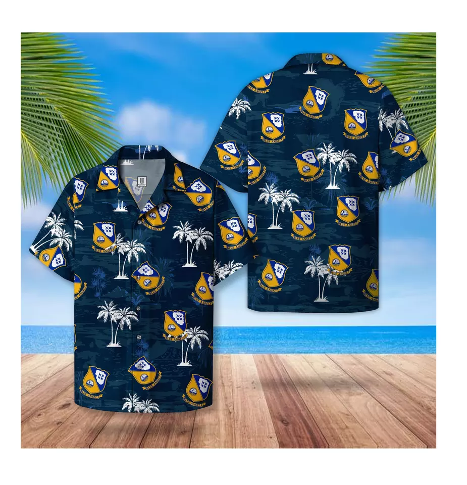 Wholesale 2022 New Collection Quality US Navy Blue Angels Hawaiian Shirt made in Vietnam Contact us for Best Price
