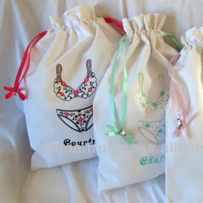 Embroidered Personalized Lingerie Laundry Bag