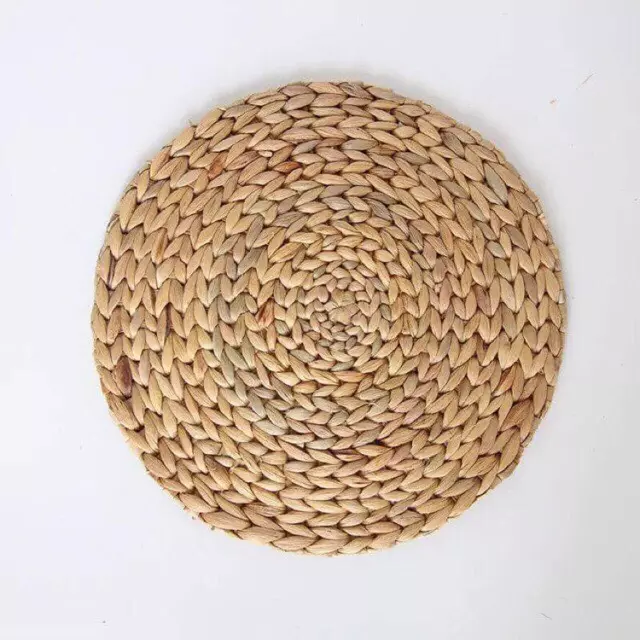 Amazon Top Selling 2022 OEM Service Water Hyacinth Round Carpets Table Mats Low MOQ HUNG TAM VN from Vietnam