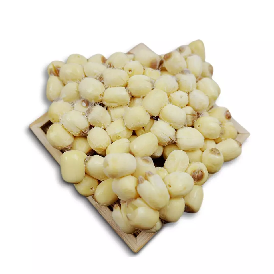 100% Purity Frozen Lotus Seeds from Vietnam industrial block Vacuum Pack 21kg Grade I ivory white color