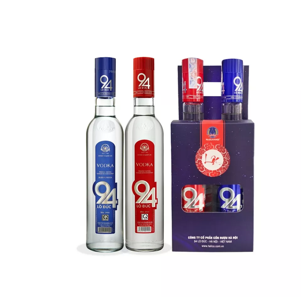 Vietnam Supplier Natural Ecological Raw Materials Tet Holiday Drink Halico Vodka 94 Lo Duc Hanoi 35% 25% 500ml with cheap price