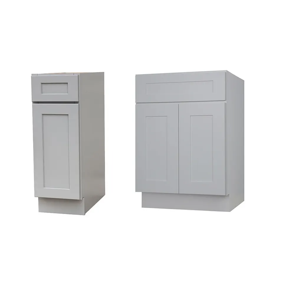 Modern Kitchen Furniture Shaker White Kitchen Cabinet With Environmental Friendly Solid Birch Wood Material