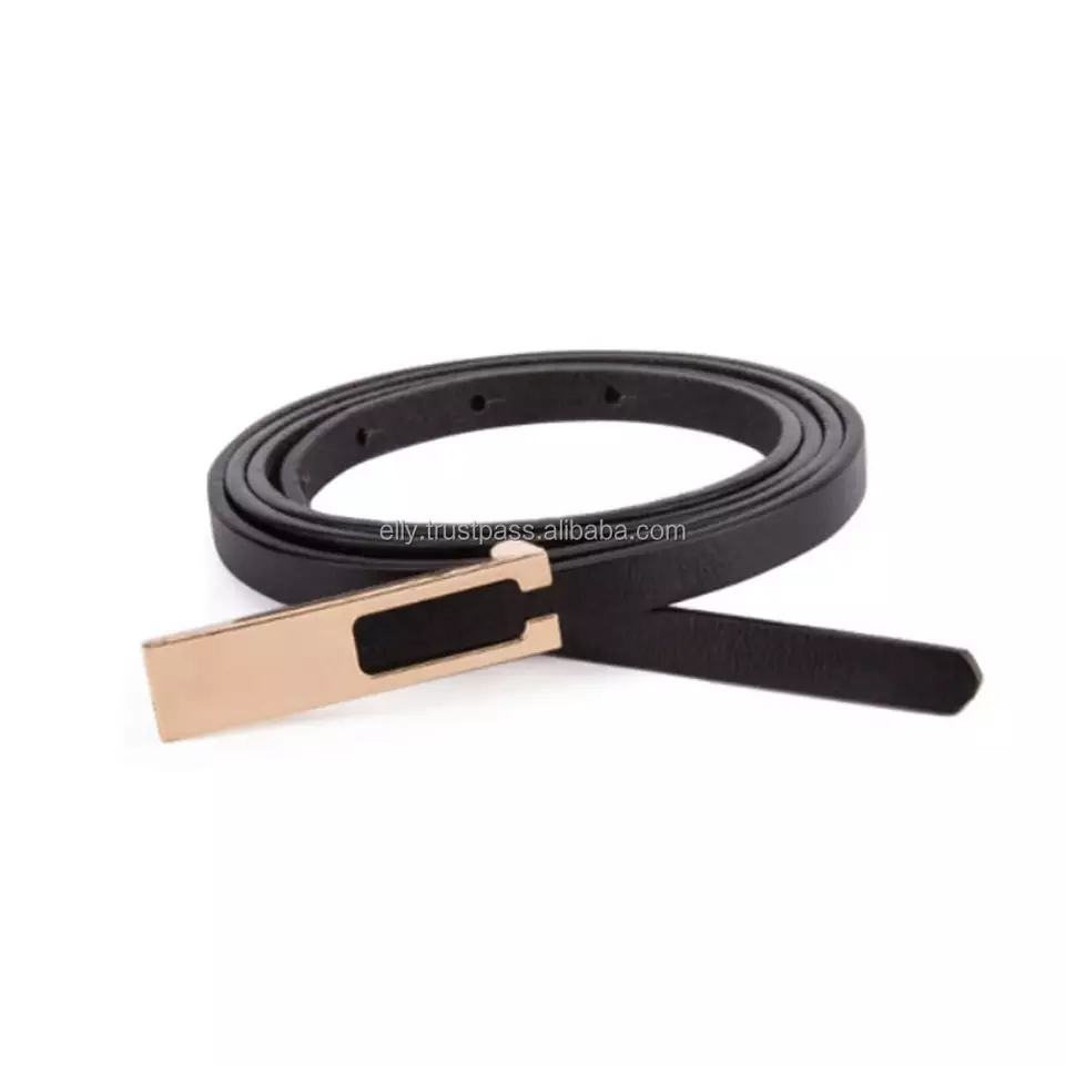 Best Selling Women Belt Wholesale Fashion Business Genuine Leather Black Casual Belt For Girls