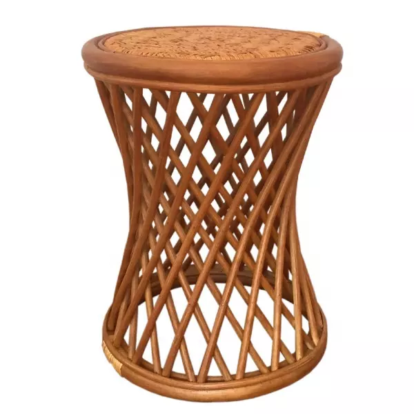 Handmade rattan round stool, Vietnam handicraft products