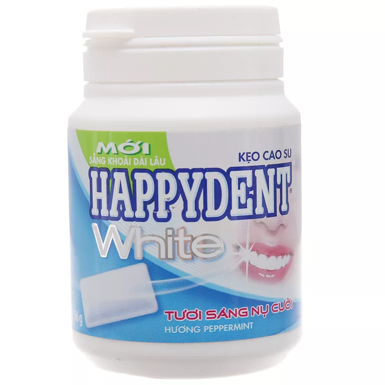 Happydent White chewing gum with peppermint flavour