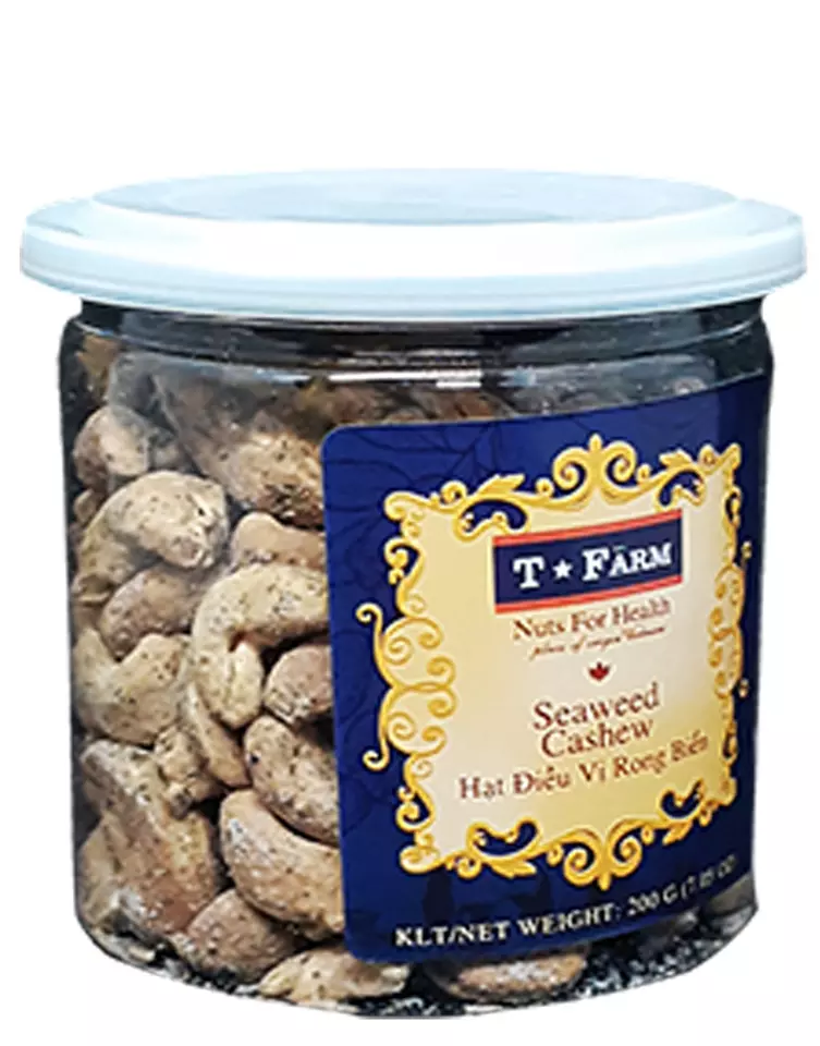 T Farm Manufacturer Cashew Nuts Dried SEAWEED CASHEW T-FARM - JAR 200GR From Vietnam