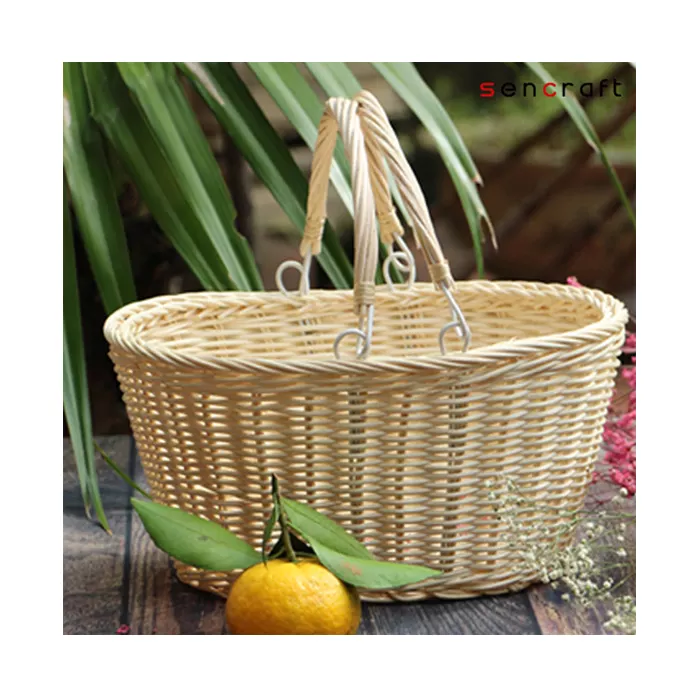 Wholesale Woven Rattan Wicker Home Storage Baskets Organization Boxes Decoration Handmade