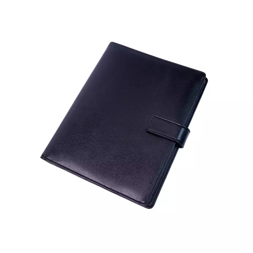 Custom logo business leather notebook journal magnetic buckle notepad with card holder planner for sale