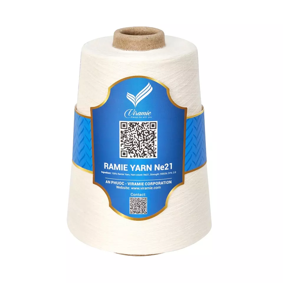 An Phuoc Brand Ramie Yarn 24Nm Spun Yarn Type Light Weight Clothes/Furniture 100% Ramie Yarn From Viet Nam