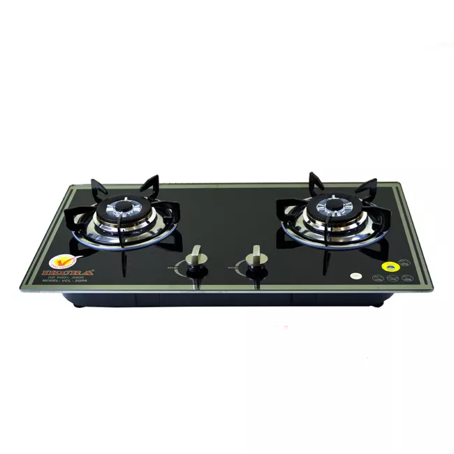Gas Stove Hob 2 Burners Luxurious Designed Tempered Glass Top Plate Gas Cooker